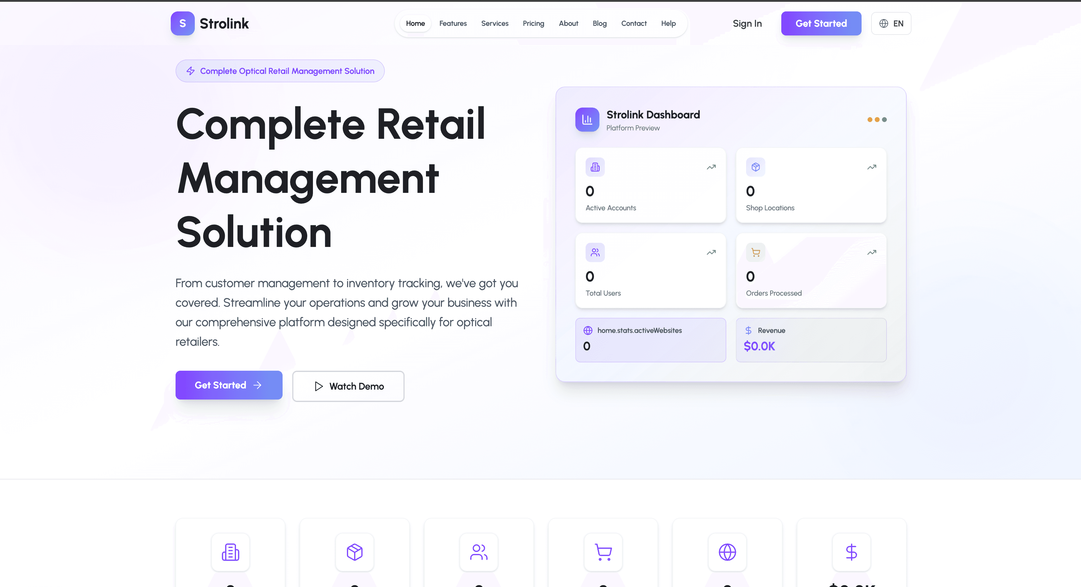 SaaS optical retail system